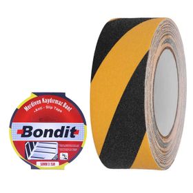Bondit 50 mm x 15 m Sarı Siyah Merdiven Zemin Kaydırmaz Kaymaz Bant