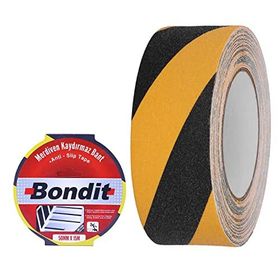 Bondit 50 mm x 15 m Sarı Siyah Merdiven Zemin Kaydırmaz Kaymaz Bant
