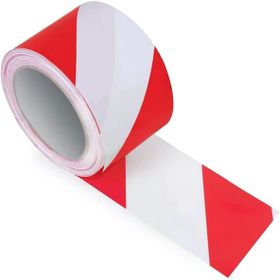 Bondit Emniyet Şeridi Kırmızı Beyaz 6 cm x 250 Metre İkaz Bandı