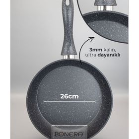 Bonera 13 Parça Granit Set 18-20-26 cm Tencere + 26 Tava + 6 Parça Kaşık Set