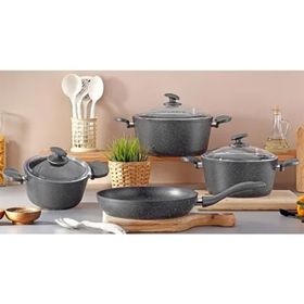 Bonera 13 Parça Granit Set 18-20-26 cm Tencere + 26 Tava + 6 Parça Kaşık Set
