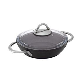 Bonera 18 cm Granit Pro Plus 1081 Siyah Çift Kulplu Omlet Tavası