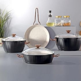 Bonera Florenza FLR1001 Granit 7 Parça Tencere Seti