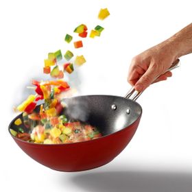 Bonera Pro-Plus 24 cm Kırmızı Wok Tava