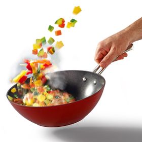 Bonera Pro-Plus 24 cm Kırmızı Wok Tava