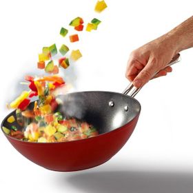 Bonera Pro-Plus 24 cm Kırmızı Wok Tava