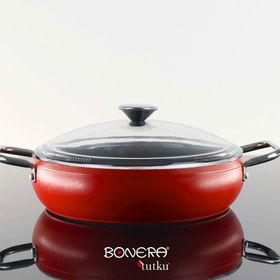 Bonera Pro Plus Kırmızı 4 Parça Titanyum Tencere Seti