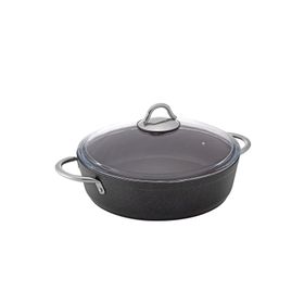 Bonera PRO-PLUS26KISA Granit Pro Plus 26x8 cm Siyah Basık Tencere