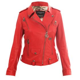 Bonesmen Biker Pudra Pembe Metal Bones Deri Ceket
