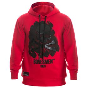 Bonesmen Deri Kuru Kafa Kapüşonlu Sweatshirt