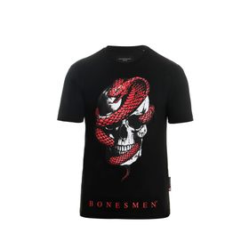 Bonesmen Yuvarlak Yaka Kırmızı Yılan T-shirt