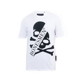Bonesmen Yuvarlak Yaka Parlak Skull T-shirt