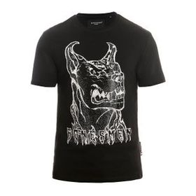 Bonesmen Yuvarlak Yaka Parlayan Vahşi Dogo T-shirt
