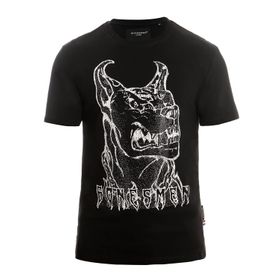 Bonesmen Yuvarlak Yaka Parlayan Vahşi Dogo T-shirt