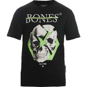 Bonesmen Yuvarlak Yaka Siyah Kadın T-shirt