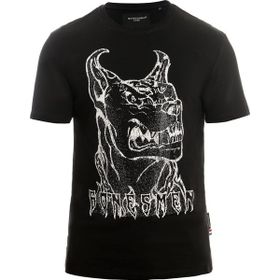Bonesmen Yuvarlak Yaka Siyah Kadın T-shirt