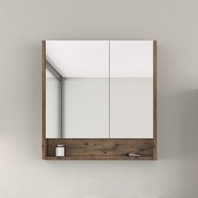 Bonitobagno BNT1001 Lidya Aynalı 73 cm Modül Ceviz Banyo Dolabı Üst