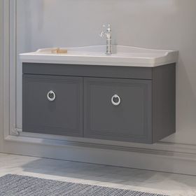 Bonitobagno Livorno 105 cm Antrasit Banyo Dolabı Alt Modül