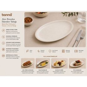 Bonna 35 cm Alex İskender Tabağı