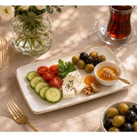 Bonna 36x25 cm Retro Moove Dikdörtgen Tabak