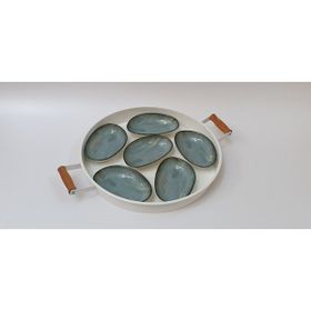 Bonna 6'lı 15 cm Madera Mint Oval Kayık Tabak