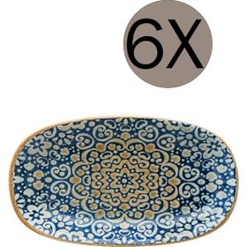Bonna Alhambra Gourmet 6'lı 15x8.5 cm Oval Kayık Tabak