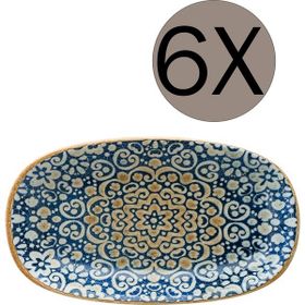 Bonna Alhambra Gourmet 6'lı 19x11 cm Oval Kayık Tabak