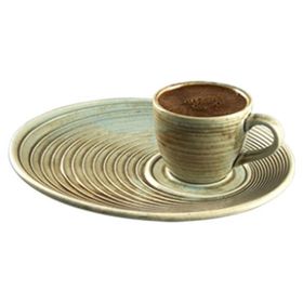 Bonna Coral 6 Adet Sunum Tabaklı Kahve Fincanı
