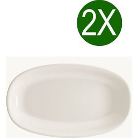 Bonna Gourmet 15x8,5 cm 2'li Oval Kayık Tabak
