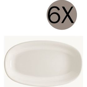Bonna Gourmet 6'lı 15x8.5 cm Oval Kayık Tabak