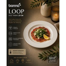 Bonna Loop 23 cm Düz Tabak