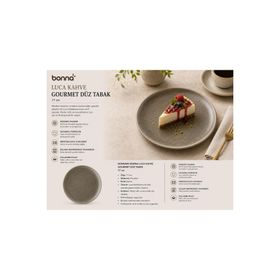Bonna Luca Kahve Gourmet 17 cm Düz Tabak