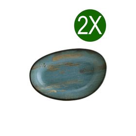 Bonna Madera Mint Vago 15x8.5 cm 2'li Oval Kayık Tabak
