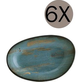 Bonna Madera Mint Vago 15x8,5 cm 6'lı Oval Kayık Tabak