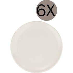 Bonna Porselen Gourmet Beyaz 6'lı 17 cm Düz Tabak