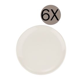 Bonna Porselen Gourmet Beyaz 6'lı 17 cm Düz Tabak