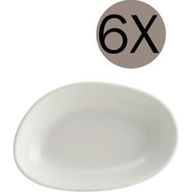 Bonna Porselen Vago 15x8.5 cm 6'lı Oval Kayık Tabak
