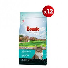 Bonnie 12x500 gr Somonlu Yetişkin Kedi Maması