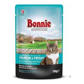 Bonnie Jöle Somonlu Alabalıklı 6x100 gr Kedi Maması
