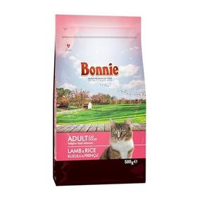 Bonnie Kuzu ve Pirinçli 0,5 kg Yetişkin Kedi Maması