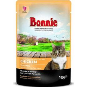 Bonnie Tavuklu Pouch Gravy 85 gr Yetişkin Kedi Konserve Maması