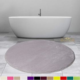 Bonny Home 100x100 CM Elite Gri Yuvarlak Peluş Kaymaz Taban Pufidik Banyo Halısı