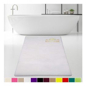 Bonny Home 120x180 cm Elite Beyaz Peluş Kaymaz Tabanlı Pufidik Banyo Halısı