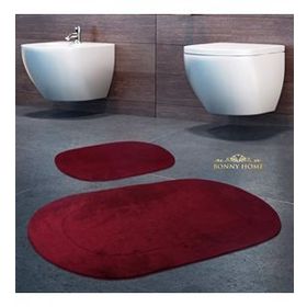 Bonny Home 2'li Mürdüm Rixos Kaymaz Tabanlı Klozet ve Banyo Halısı