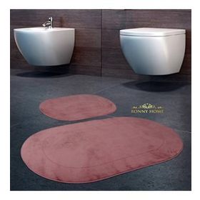 Bonny Home 2'li Pudra Rixos Kaymaz Tabanlı Klozet ve Banyo Halısı