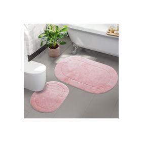 Bonny Home 2'li Pudra Rixos Kaymaz Tabanlı Klozet ve Banyo Halısı