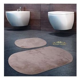 Bonny Home 2'li Vizon Rixos Kaymaz Tabanlı Klozet ve Banyo Halısı