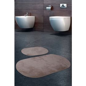 Bonny Home 2'li Vizon Rixos Kaymaz Tabanlı Klozet ve Banyo Halısı