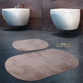 Bonny Home 2'li Vizon Rixos Kaymaz Tabanlı Klozet ve Banyo Halısı
