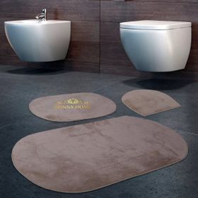 Bonny Home 3'lü Vizon Rixos Kaymaz Tabanlı Klozet ve Banyo Halısı
